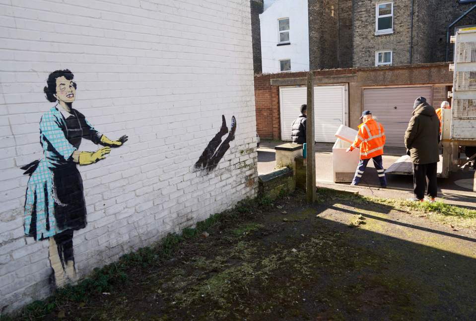 Council workers in Kent ruined a brand-new Banksy mural