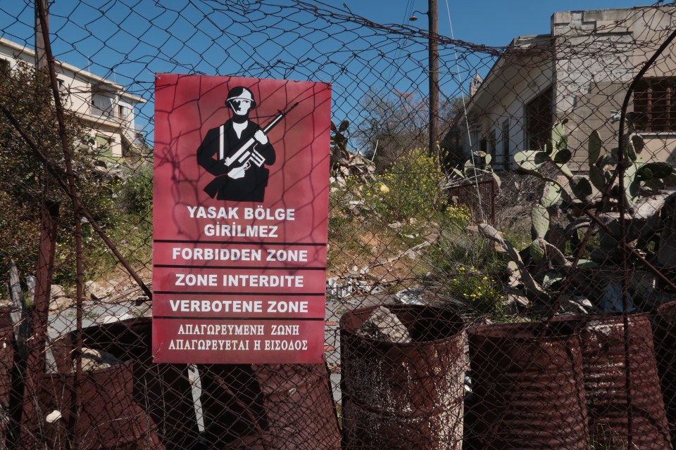 The resort was sealed off by Turkish troops and marked as a 'forbidden zone'