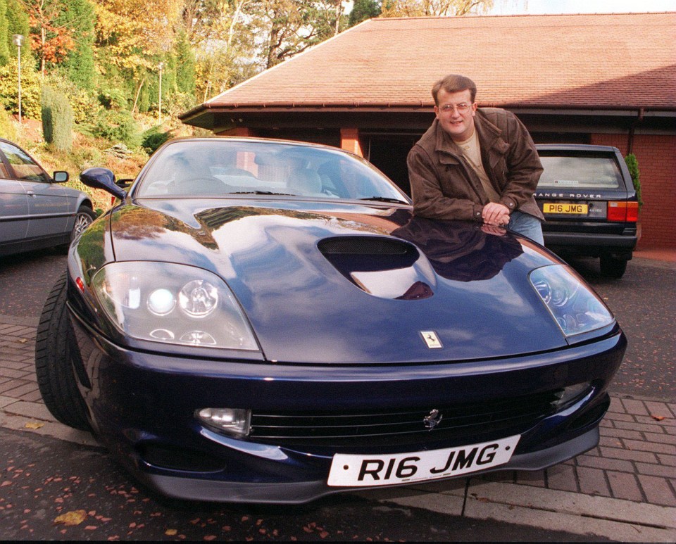 He splashed out on six cars including a £140,000 Ferrari