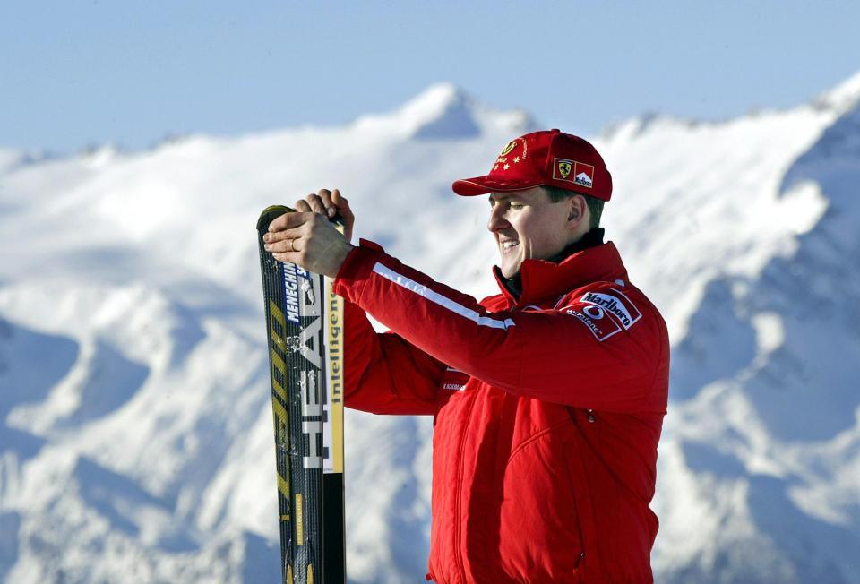 Schumacher, pictured in 2003, suffered a near-fatal ski accident nine years ago