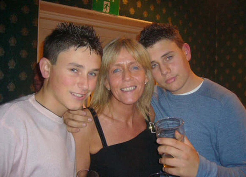 Rob, with Jamie and mum Sally, had gone out celebrating