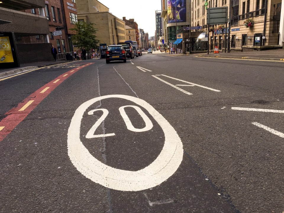 All of the roads in London’s central zone have a 20mph speed limit