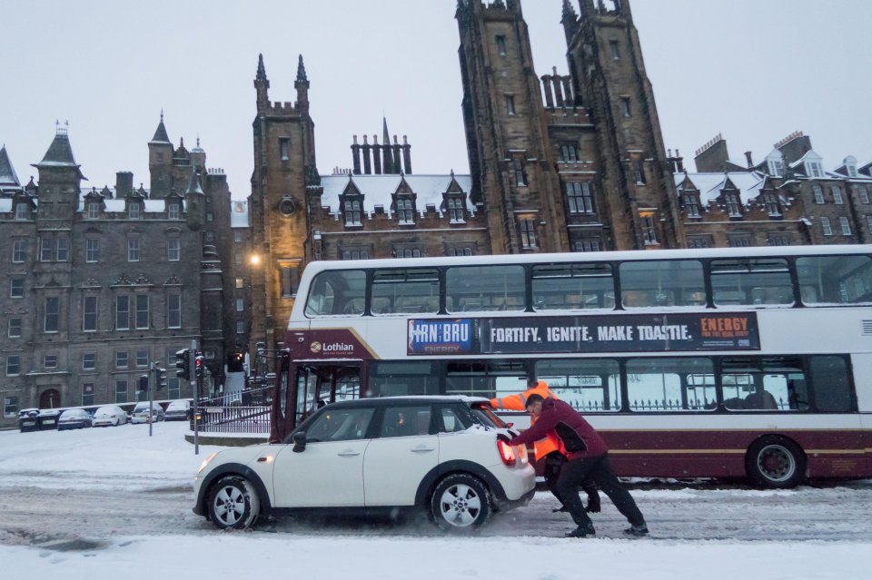 The Met Office says its effect at ground level will be unknown for a nail-biting two weeks (pictured: Edinburgh, Scotland)