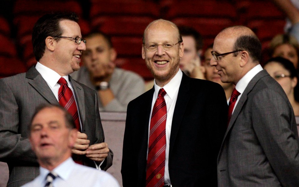 (L-R) Bryan Glazer, Avram Glazer and Joel Glazer are all Man Utd board members