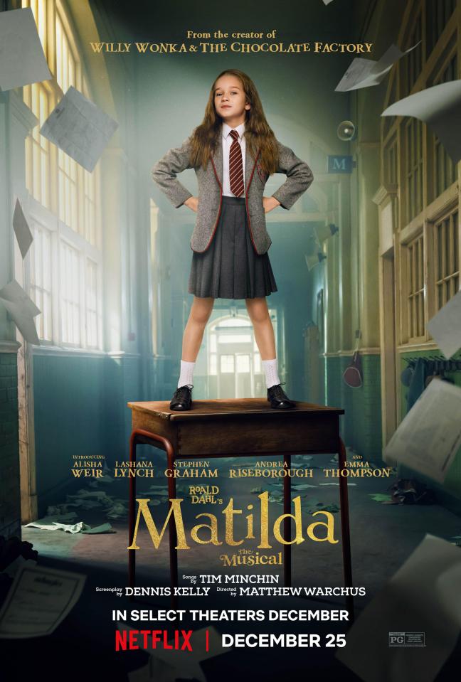 Roald Dahl’s Matilda the Musical is showing at Cineworld