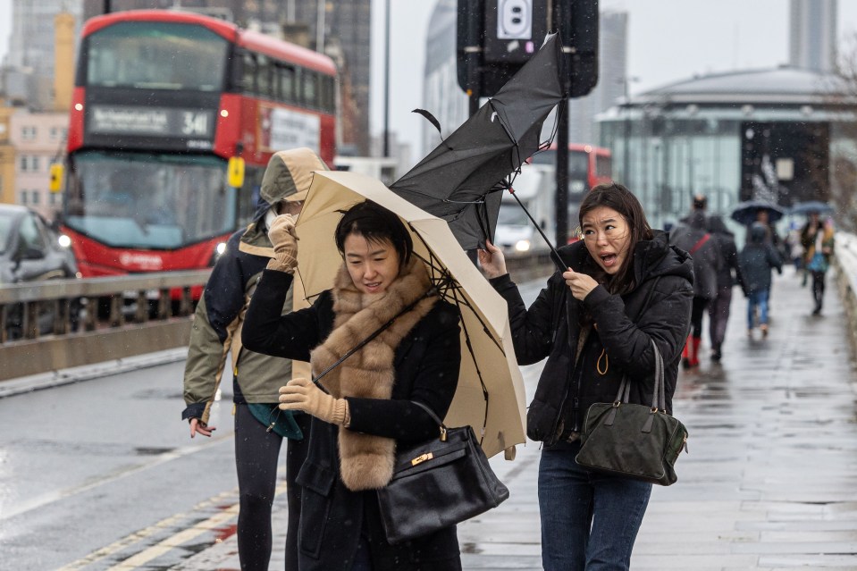 Londoners battled through strong wind last month