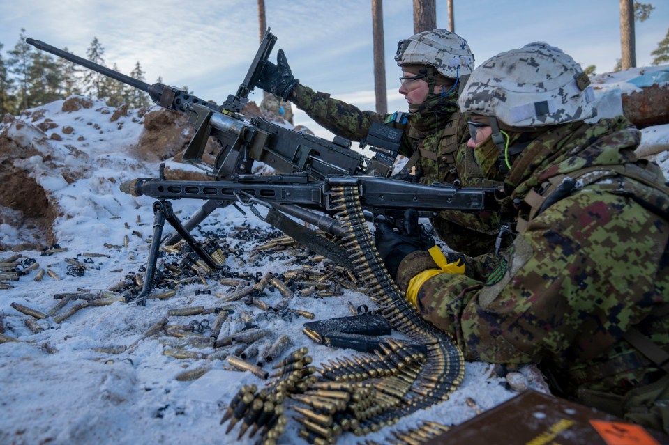 Soldiers opened fire on the 'enemy' during the dills