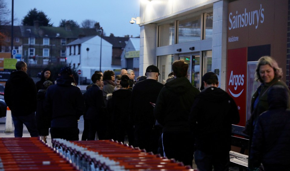 Early morning shoppers were left waiting to get their hands on the bottles