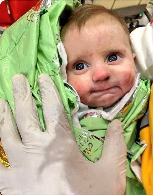 Rishi Sunak praised Sun readers as our Earthquake Appeal total soared past £1MILLION - pictured a  new born baby rescued from under the rubble