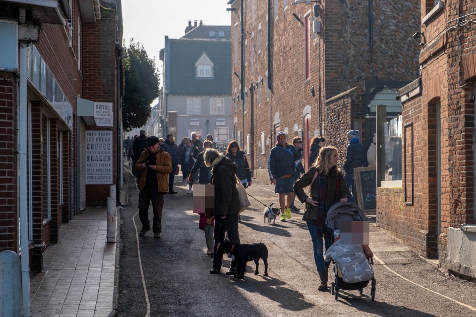 Plenty of tourists flood the streets during the half-term week