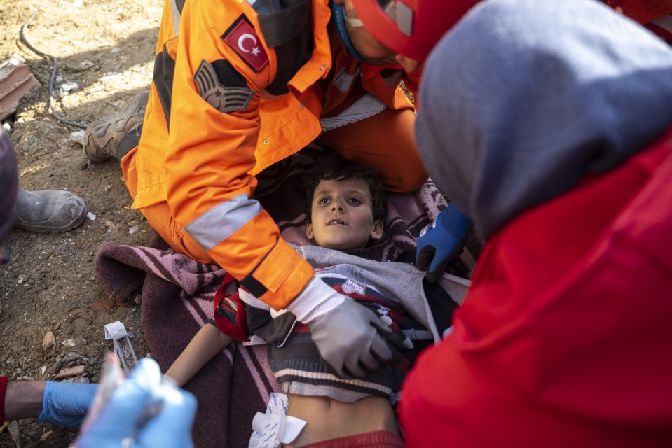 A woman and two young children were rescued from the rubble of a collapsed building in Turkey nine and a half days after the earthquake