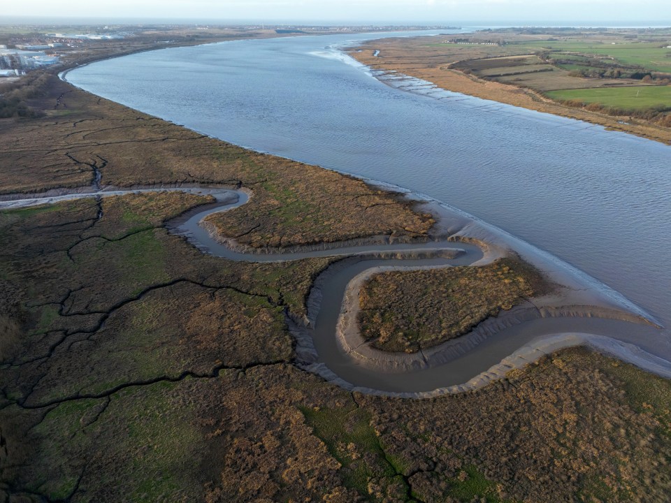 An aerial view of the Wyre Estuary