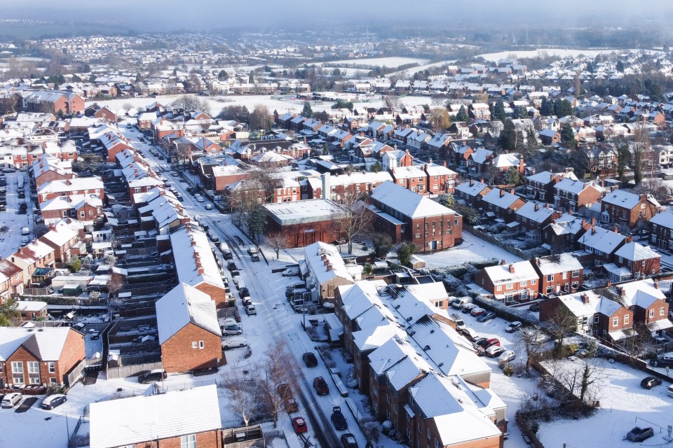 'Wintry showers' could hit England tomorrow in certain areas