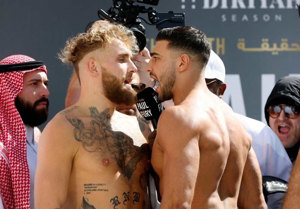 Jake Paul and Tommy Fury facing off for the final time