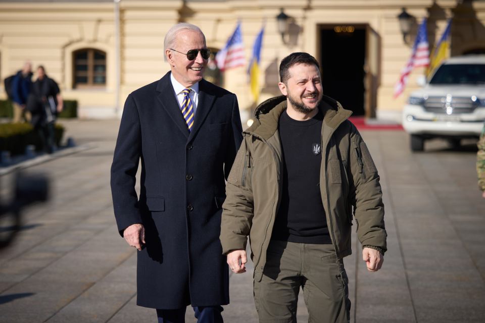 Joe Biden meets with Zelensky on his visit to Kyiv days before the anniversary