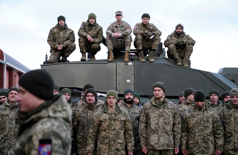 Ukrainian troops are preparing to get 14 of the tanks to help with their war against Russia