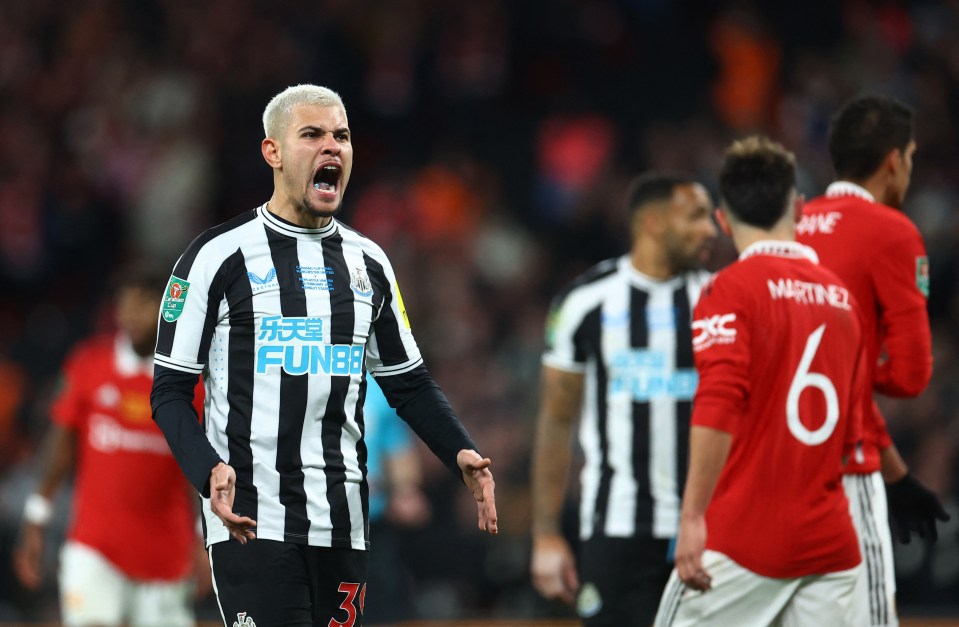 Newcastle were not afraid to ruffle United's feathers during the game