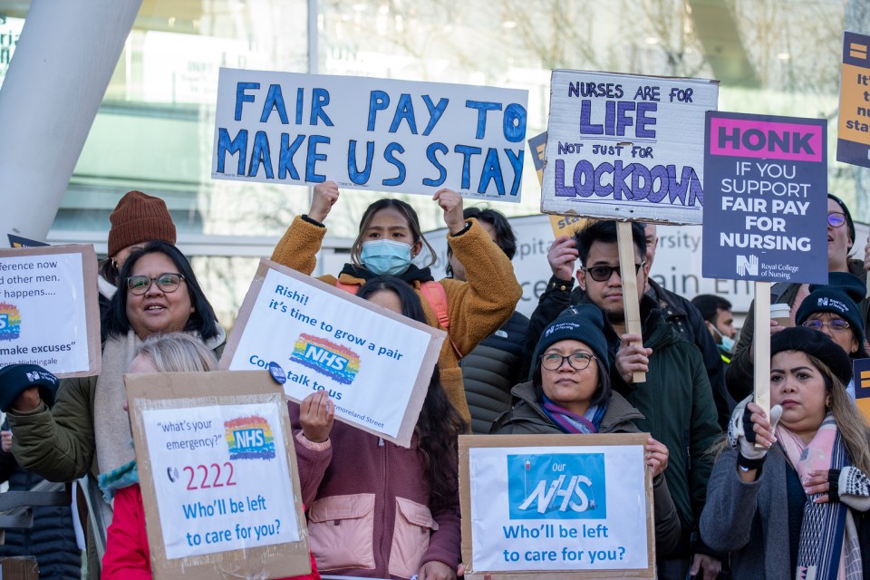 Thousands of nurses went on strike, as experts warned that NHS surgery waiting lists are set to 'flatline'