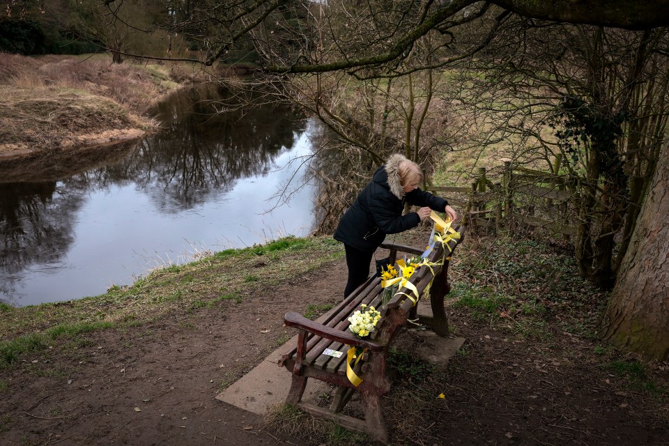 Tributes have been left today at the place where Nicola’s phone and dog were found three weeks ago