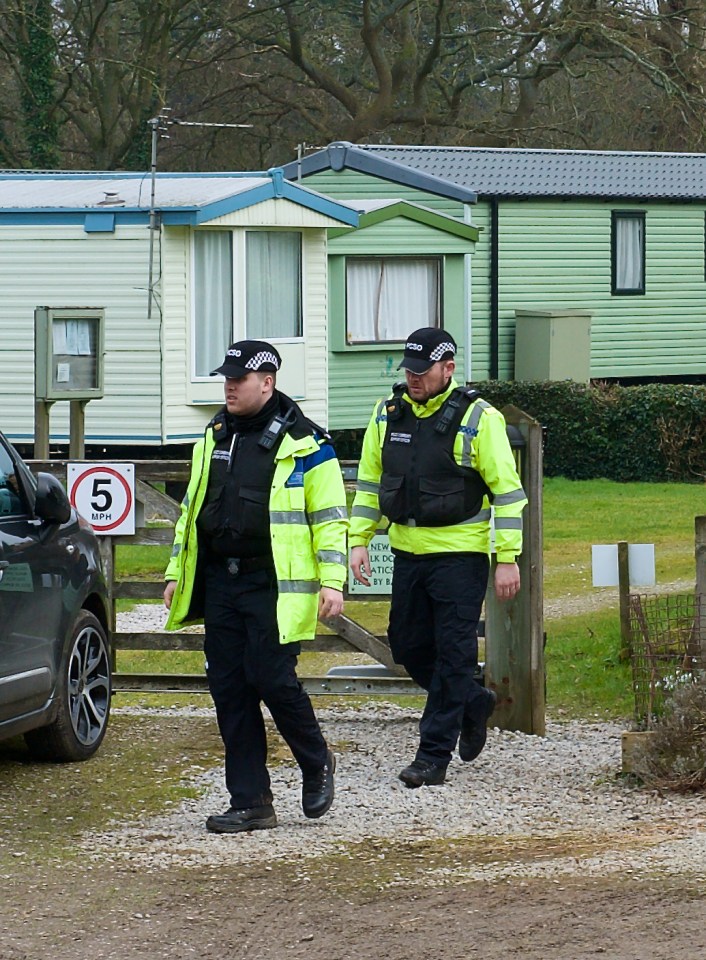 Police at Wyreside Farm Park caravan site close to where Nicola went missing