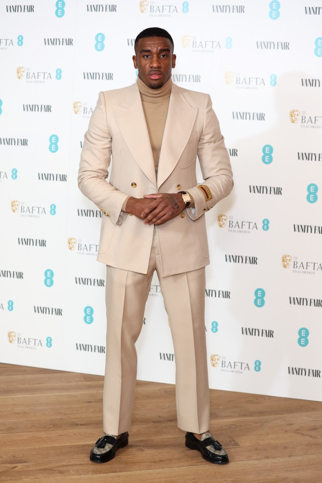 Bugzy Malone was dapper in a cream suit