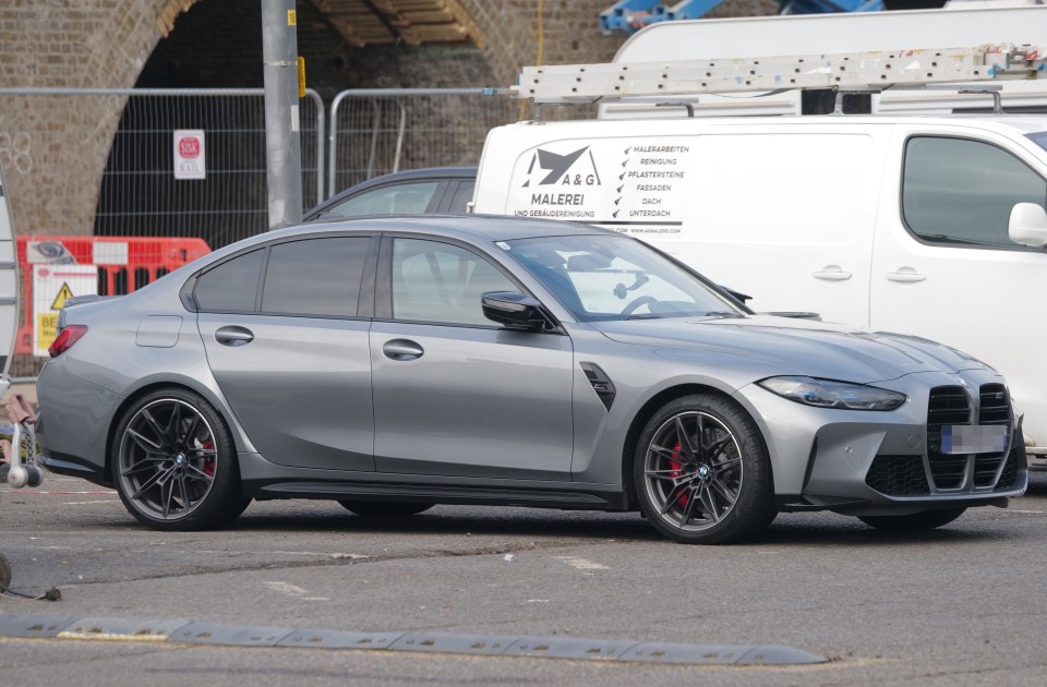 One family are driving a BMW M5 - the same car owned by Top Gear presenter Paddy McGuiness