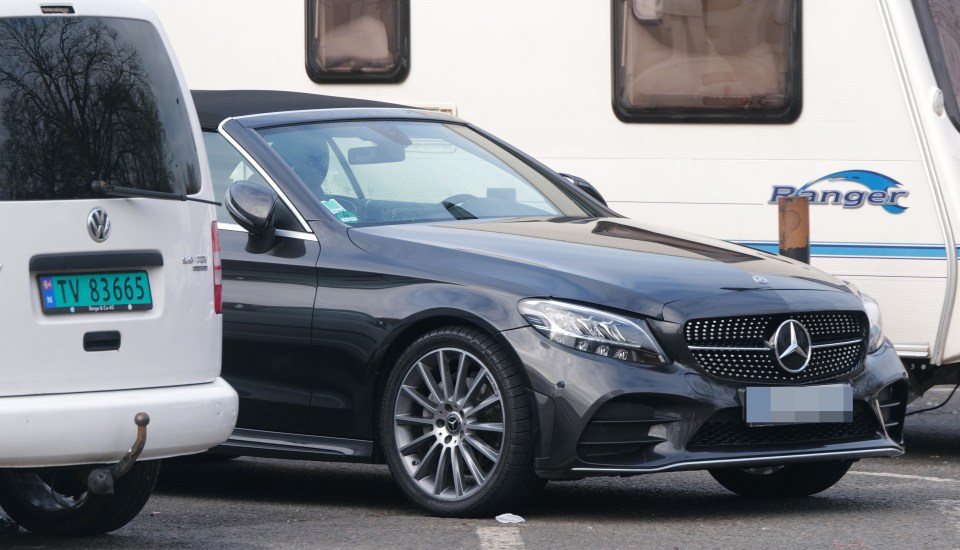 They have parked up some flash cars - including a Mercedes convertible