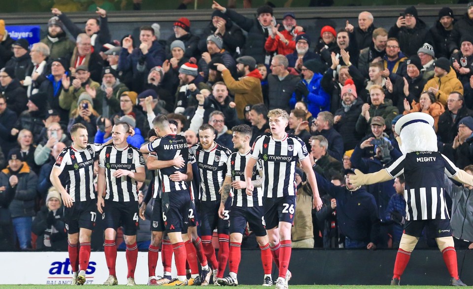 Fans of Grimsby FC steal parking spaces on Constitutional Avenue