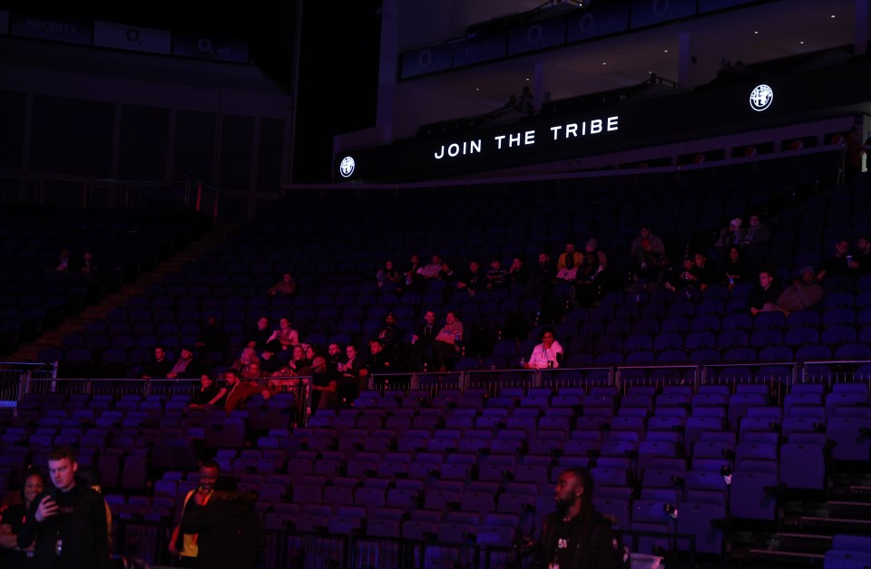 But not many people were at the O2 Arena in London to see it