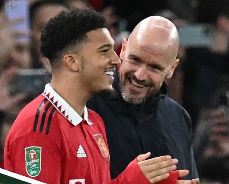 Jadon Sancho could also start after returning to action against Nottingham Forest