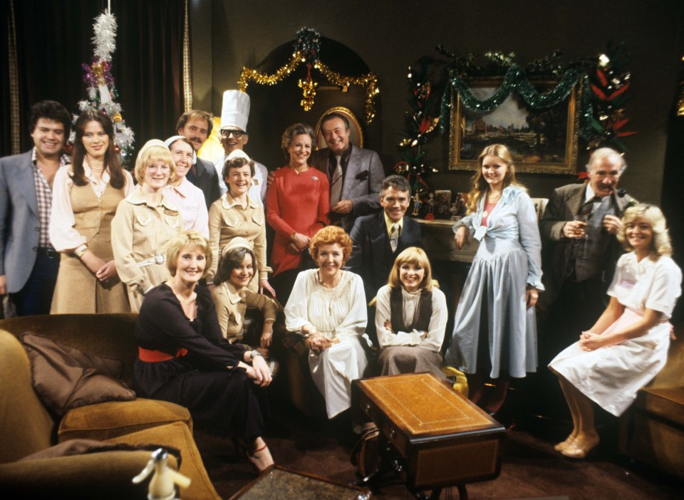 The cast of Crossroads with Nolly taking centre stage