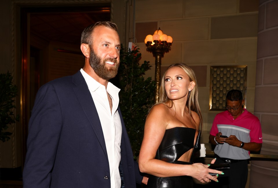 Paulina and Dustin Johnson at the Liv Golf Invitational