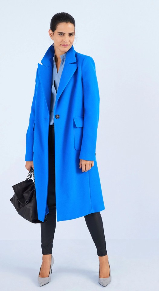 Coat, £68, shirt, £48, trousers, £30, bag, £74, shoes, £28, all Next