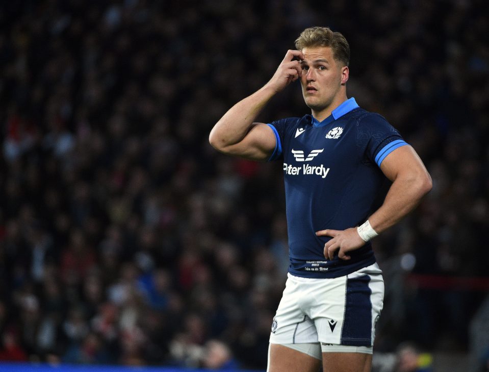  Duhan van de Merwe scored two tries for Scotland against England