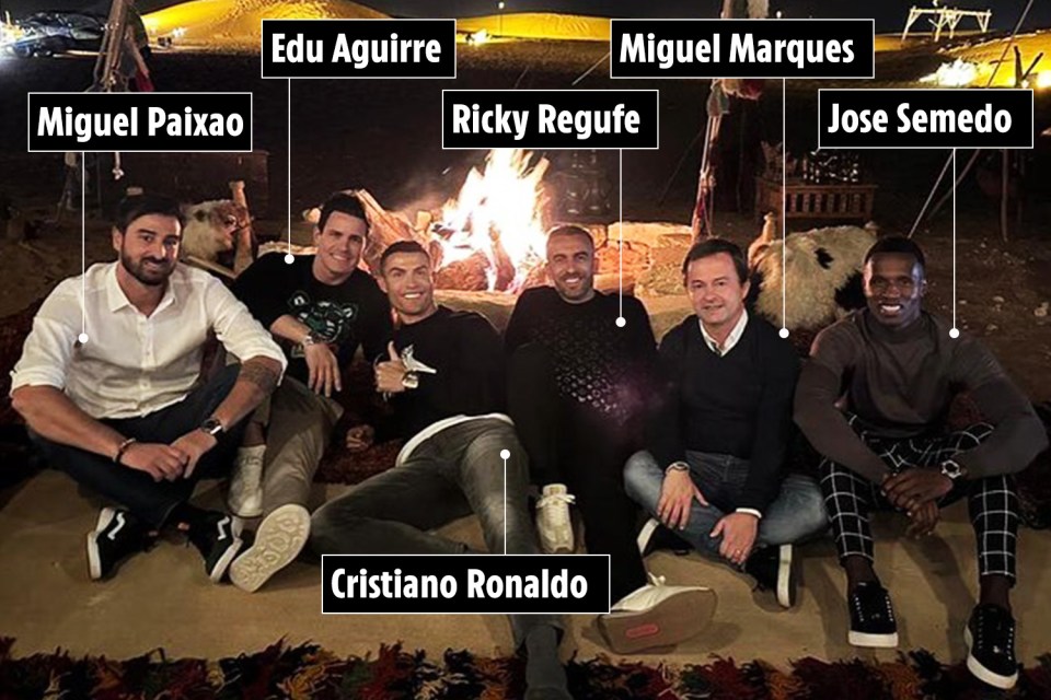 Cristiano Ronaldo was joined by his inner-circle for his 38th birthday