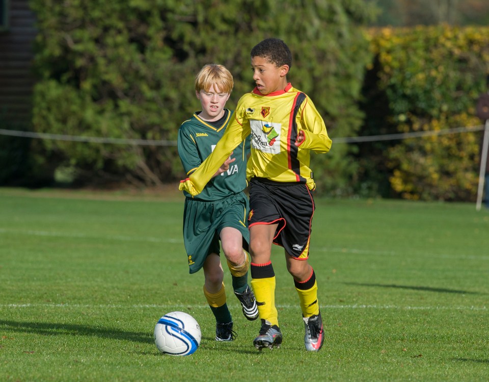 Jadon Sancho represented Watford as a kid