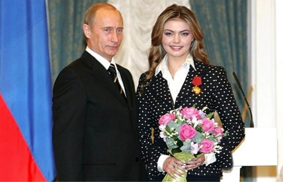 Vladimir Putin seen with  Alina Kabaeva in 2005