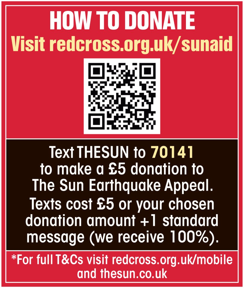 Scan this QR code to donate to The Sun Earthquake Appeal to help victims