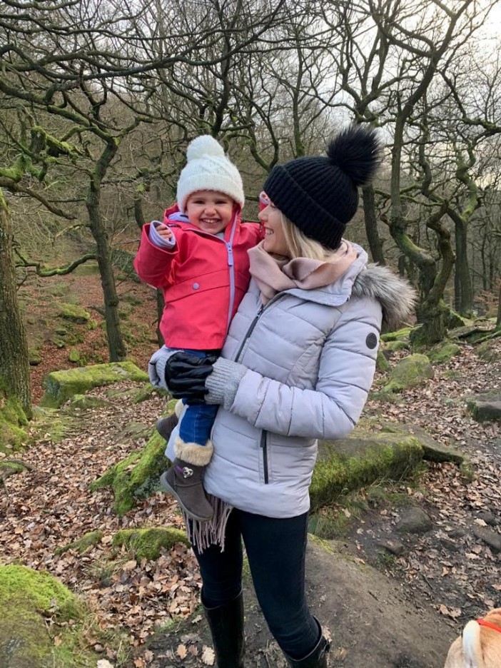 Betty, 31, pictured with her daughter, received a call from Esmee's school saying that she needed to be picked up as she had a stomach ache, was vomiting and had blood in her urine