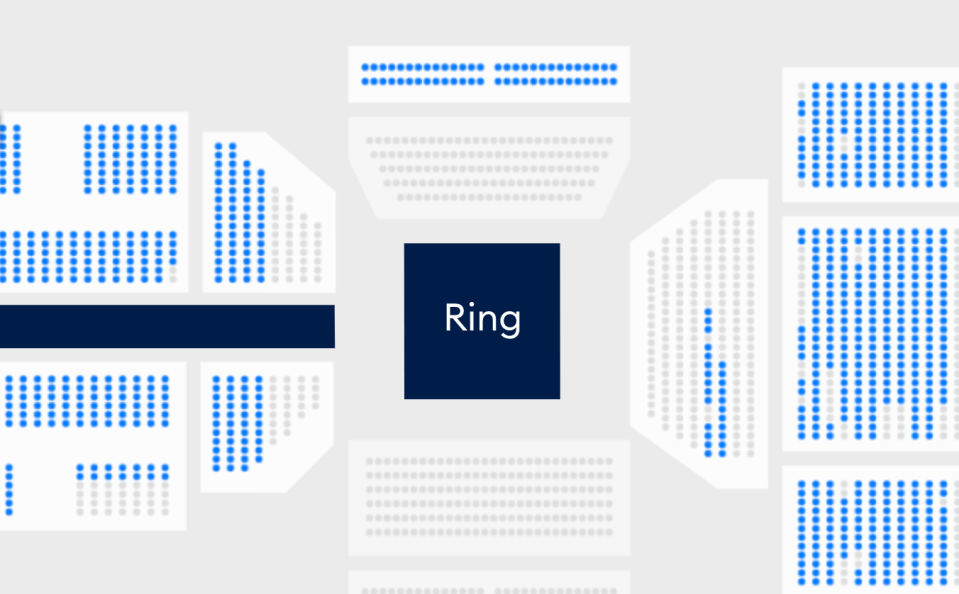 The seats in blue are still on sale