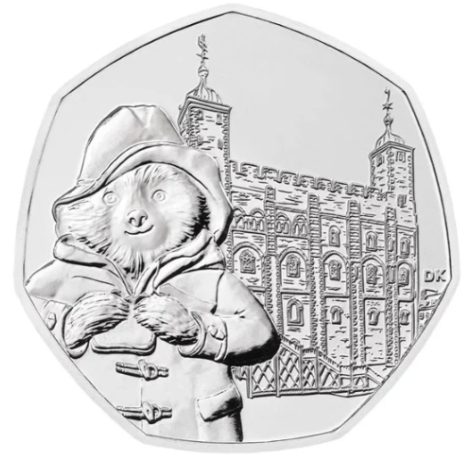 The rare Paddington Bear coin – the famous bear stands outside the Tower of London