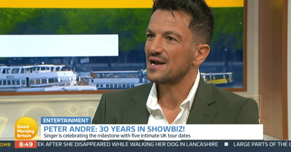 Peter Andre appeared on Good Morning Britain today to discuss his family and future projects