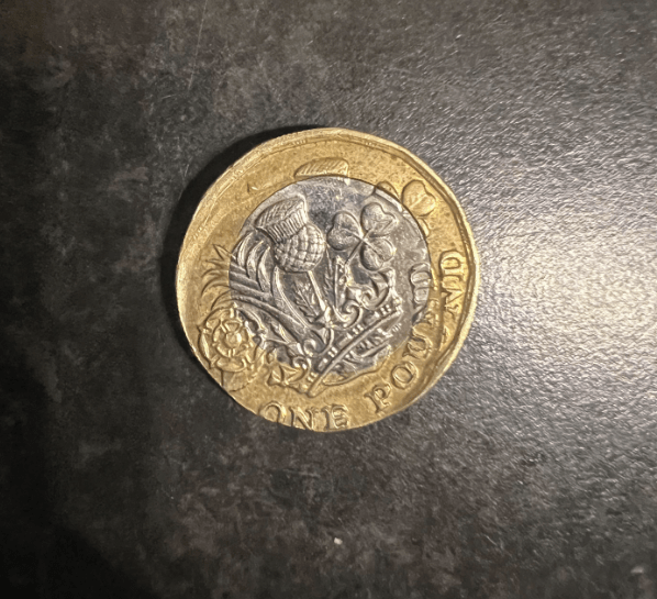 Part of the Queen’s head was also stamped on the tail side of the coin.