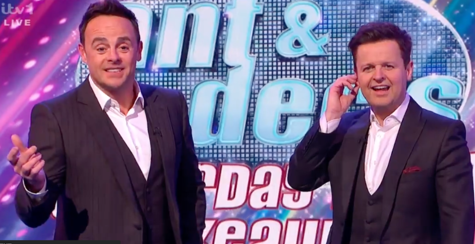 Ant and Dec joked about the technical blunder