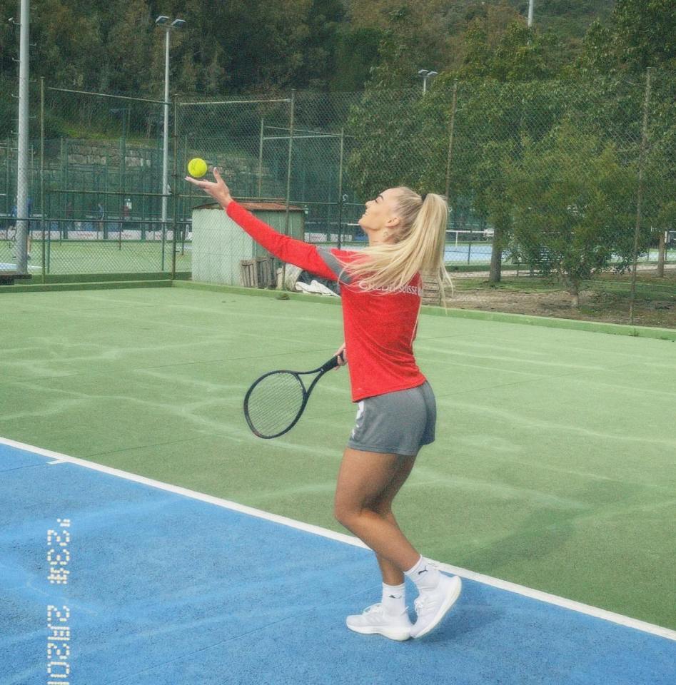 Alisha recently gave tennis a go