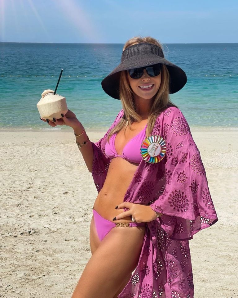 She wowed fans and friends in this pink bikini