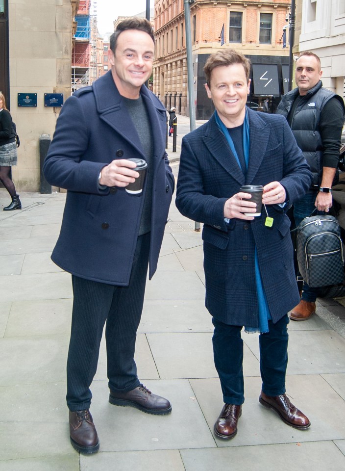 Ant and Dec were all smiles as they were seen leaving a Manchester hotel