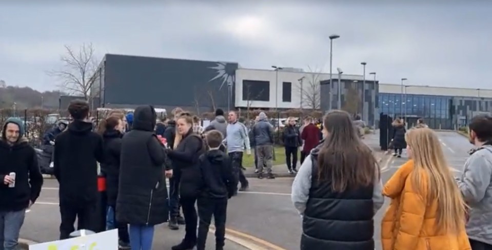 The protests come after footage emerged of a fistfight in the school canteen