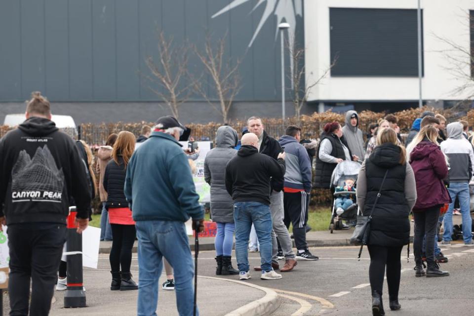 As many as 50 parents joined the protest