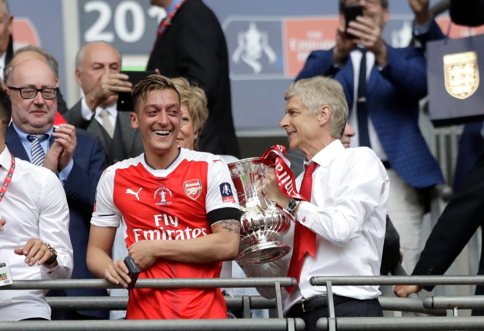 Ozil won three FA Cups in four years during his seven-and-a-year spell at Arsenal